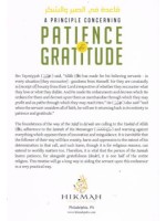 A Principle Concerning Patience & Gratitude PB